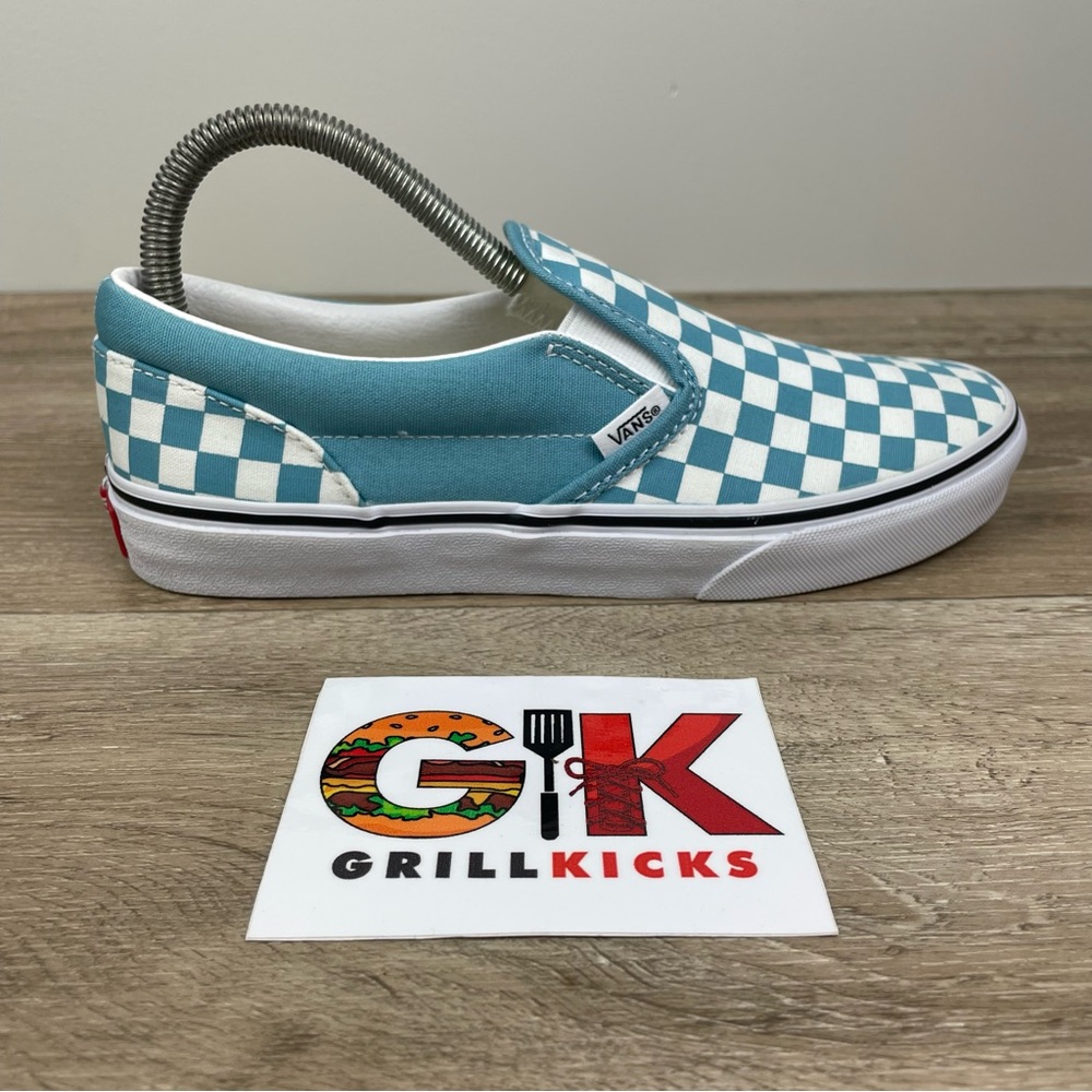 Vans Women’s/Kids Classic Slip-On Checkerboard Delphinium Blue